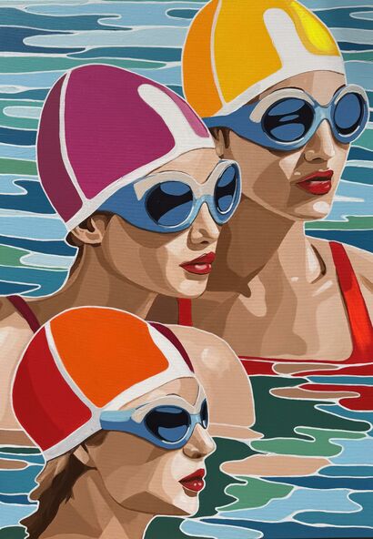 THREE BY THREE - a Paint Artowrk by KASIA DAVIES